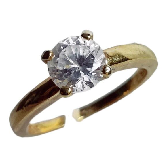 GP Sterling Silver 925 Solitaire Round Cut Cubic Zirconia Ring Size 7.75 Jewelry - Picture 5 of 5